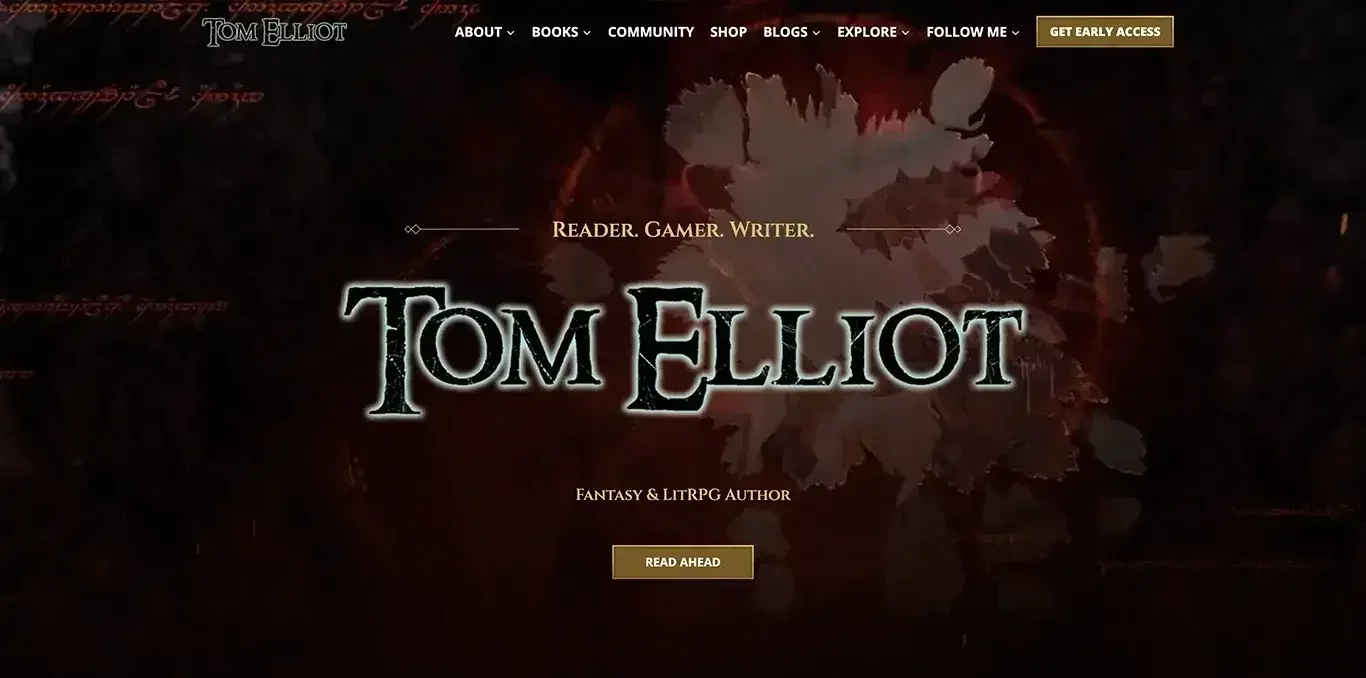 Best Author Website #16 Tom LitRPG